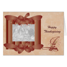 ThanksgivingfotoMonogram mig mall Hälsningskort