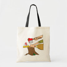 Thanksgivingkalkon som får yxan tote bag