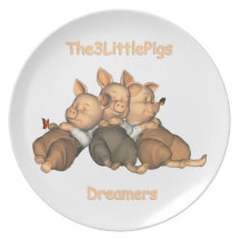 The3LittlePigs-drömmare pläterar Tallrik