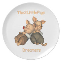 The3LittlePigs-drömmare pläterar Tallrikar