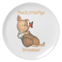 The3LittlePigs-drömmare pläterar Dinner Plates