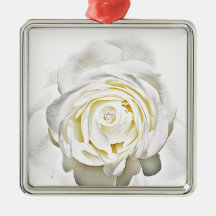 The White Rose of Love_ Christmas Tree Ornaments