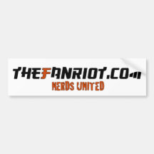 TheFanRiot.com bildekal (vit)