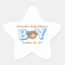 Themed baby showerklistermärke för baseball -- poj