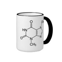 Theobrominechokladmolekyl Kaffe Mugg