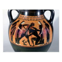 Theseus som slåss Minotauren Vykort