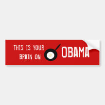 thisisyourbrainonobamaen denna är din hjärna på,… bildekal