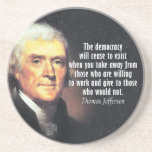 Thomas Jefferson citationstecken på Socialism Underlägg