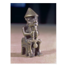 Thoren med en bulta, statuette grundar i island vykort