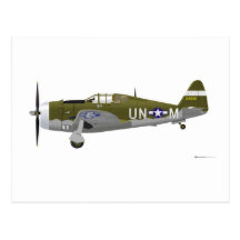 Thunderbolt för republik P-47C Vykort