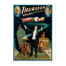 Thurston ~-Kellars magi för vintage för efterträda Vykort