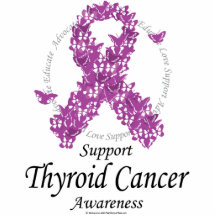 Thyroidcancerband av fjärilar photo cut outs