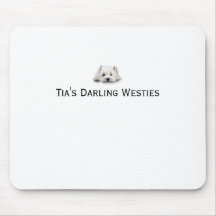 Tias bedårande Westies mousepad Mus Matta