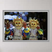 Tibetana munkdansare affisch