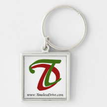 Tidlös drevlogotyp Keychain Nyckelring