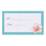 Tiffany blått & Peachy rosa Orchid Placecard Visitkort Mall