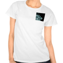 Tiffany blåttOrchid på svart T Shirt