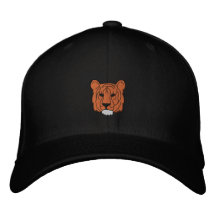 Tiger broderad hatt