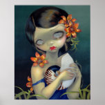 Tiger Lily, Tiger Nautilus ART PRINT big eye fairy affischer