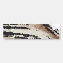 Tiger skin artificial pattern bumper sticker