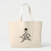 Tiger som ha på sig den prickiga kostymen tote bags