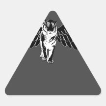 tigerängel triangle sticker
