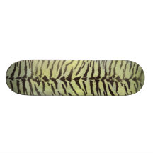 Tigern flår trycket i Chartreuse limefrukt Skate Deck