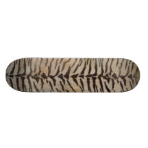 Tigern flår trycket i naturligt elfenben skate board