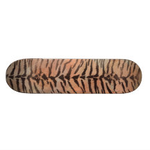 Tigern flår trycket i Tangerineaprikos Anpassad Skate Board