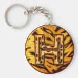 Tigerskin MonogramKeychain H Nyckelring