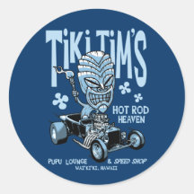 Tiki Tims Rund Klistermärke
