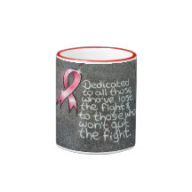 Till alla de minnes- mugg för bröstcancer