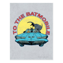 Till Batmobilen - bekymrad symbol Vykort