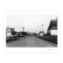 Tillamook Oregon bostads- gataplats Vykort