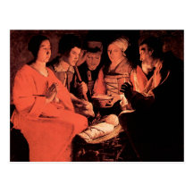 Tillbedjan av shepherdset av Georges de La Turnera Vykort