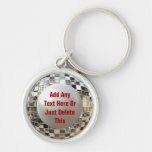 Tillfoga din boll Keychain för spegeln för textcoo Nyckelring