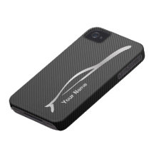 Tillfoga ditt namn - silverSilhouette för Coupe G3 Case-Mate iPhone 4 Case