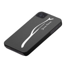 Tillfoga ditt namn - vitSilhouette för Coupe G35 iPhone 4 Case-Mate Skydd