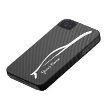Tillfoga ditt namn - vitSilhouette för Coupe G35 iPhone 4 Cases