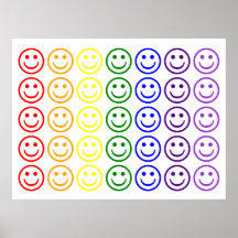 Tillfoga text & avbildar gåvor: Regnbågesmiley fac Affischer