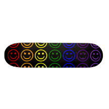 Tillfoga text & avbildar gåvor: Regnbågesmiley fac Anpassad Skate Board