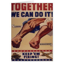 Tillsammans kan vi göra det WWII-propaganda Kort