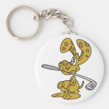 Tilltalande golfklubb Keychain för kanin Nyckel Ringar