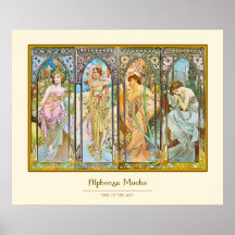 Time av dagen, Alphonse Mucha Affisch