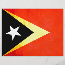 Timorese flagga för färgrik kontrast flyg blad
