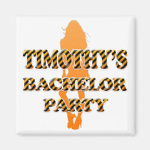 Timothys ungkarlparty magnet för kylskåp