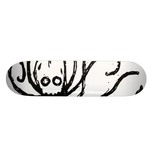 tioarmad bläckfiskmönsterdäck skate board