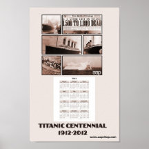 Titanic hundraårs- kalender 2012 affischer