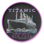 Titanic neon (svarten) (shock rosagränsen) tallrik
