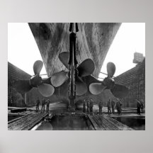 Titanic propellrar för RMS Affisch